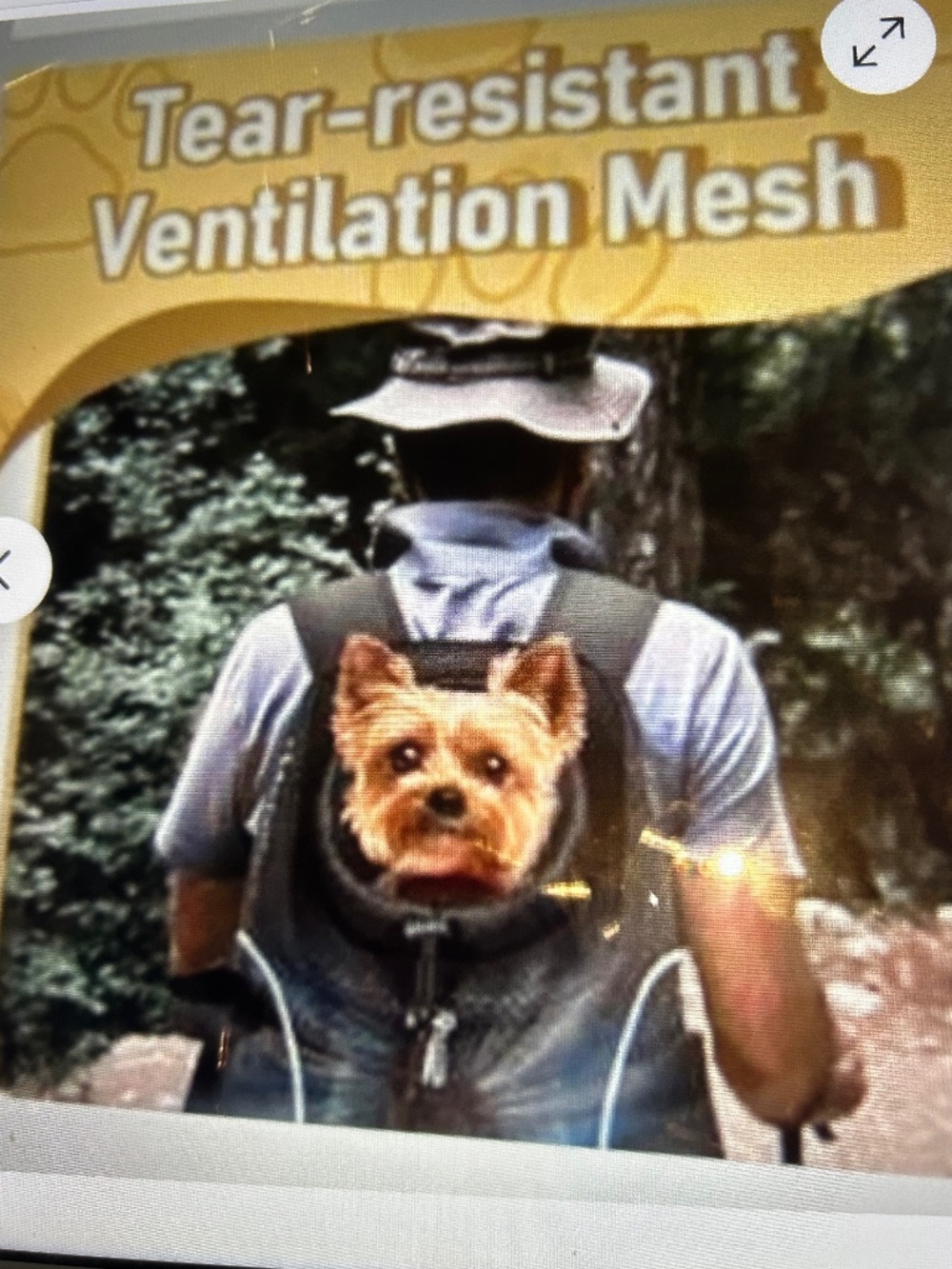 NEW Woyyho dog backpack ( or front facing) carrier, mesh, tear resistant, straps